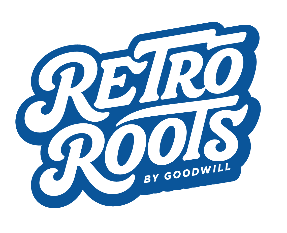 Retro Roots by Goodwill logo, blue version.