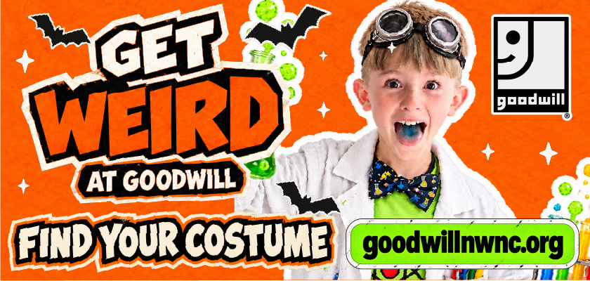 Get Weird digital billboard, 840 by 400.