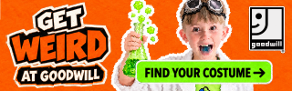 Get Weird mobile banner, 320 by 100.
