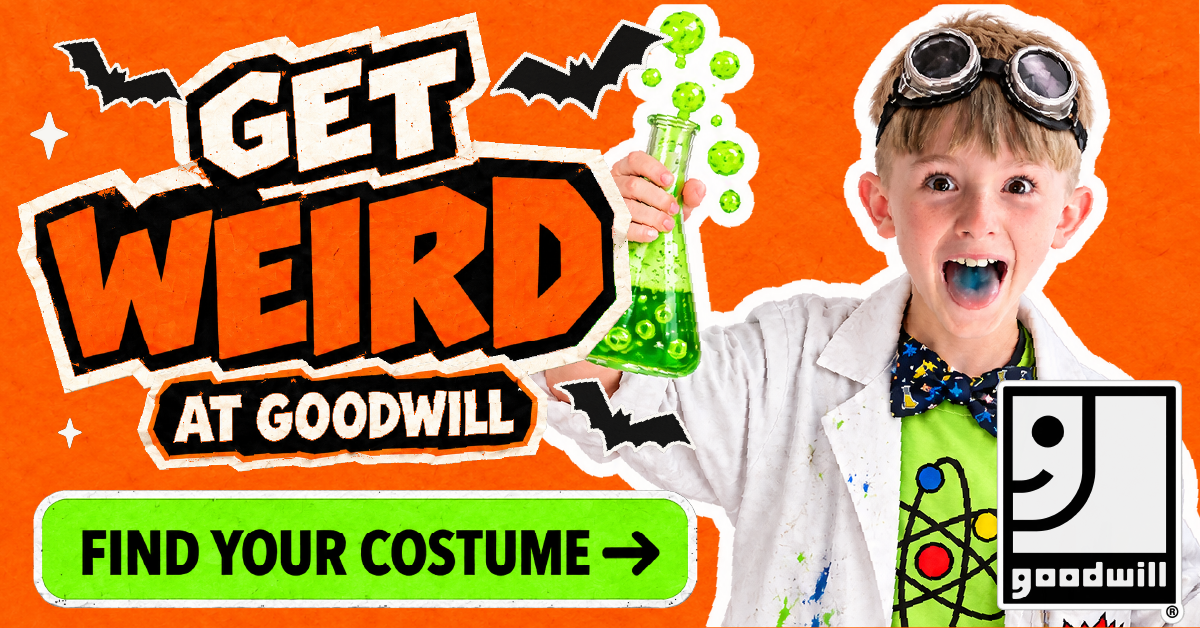 Get Weird landscape ad, 1200 by 628.